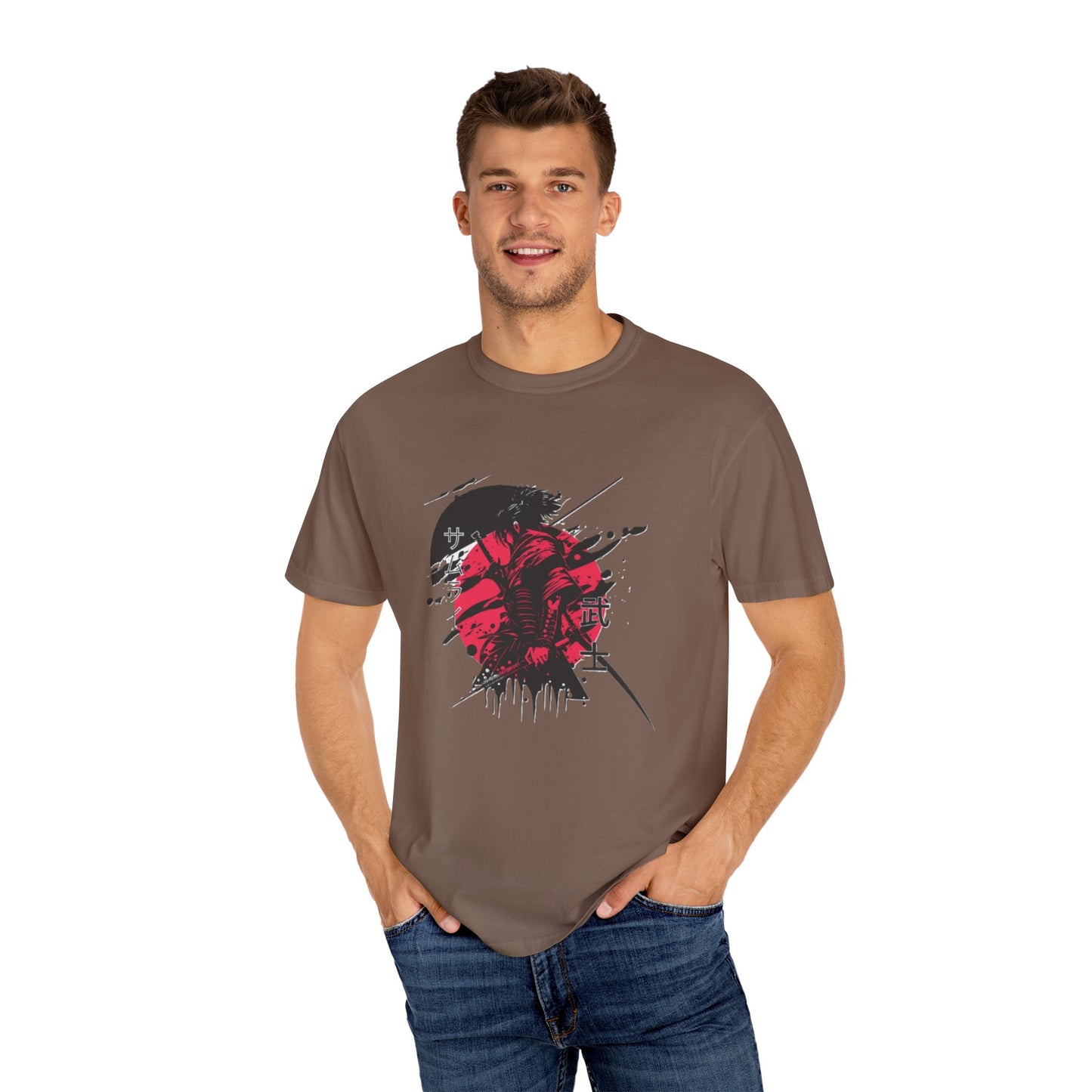 Garment-Dyed Graphic Tee, Artistic Casual Wear for Nature Lovers, Cool Summer Tee, Unique Gift for Art Enthusiasts, Streetwear