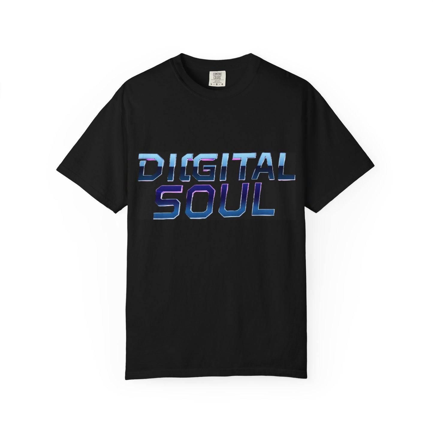 Digital Soul Garment-Dyed T-Shirt, Trendy Graphic Tee, Unique Fashion Statement, Gifts for Tech Lovers, Casual Everyday Wear
