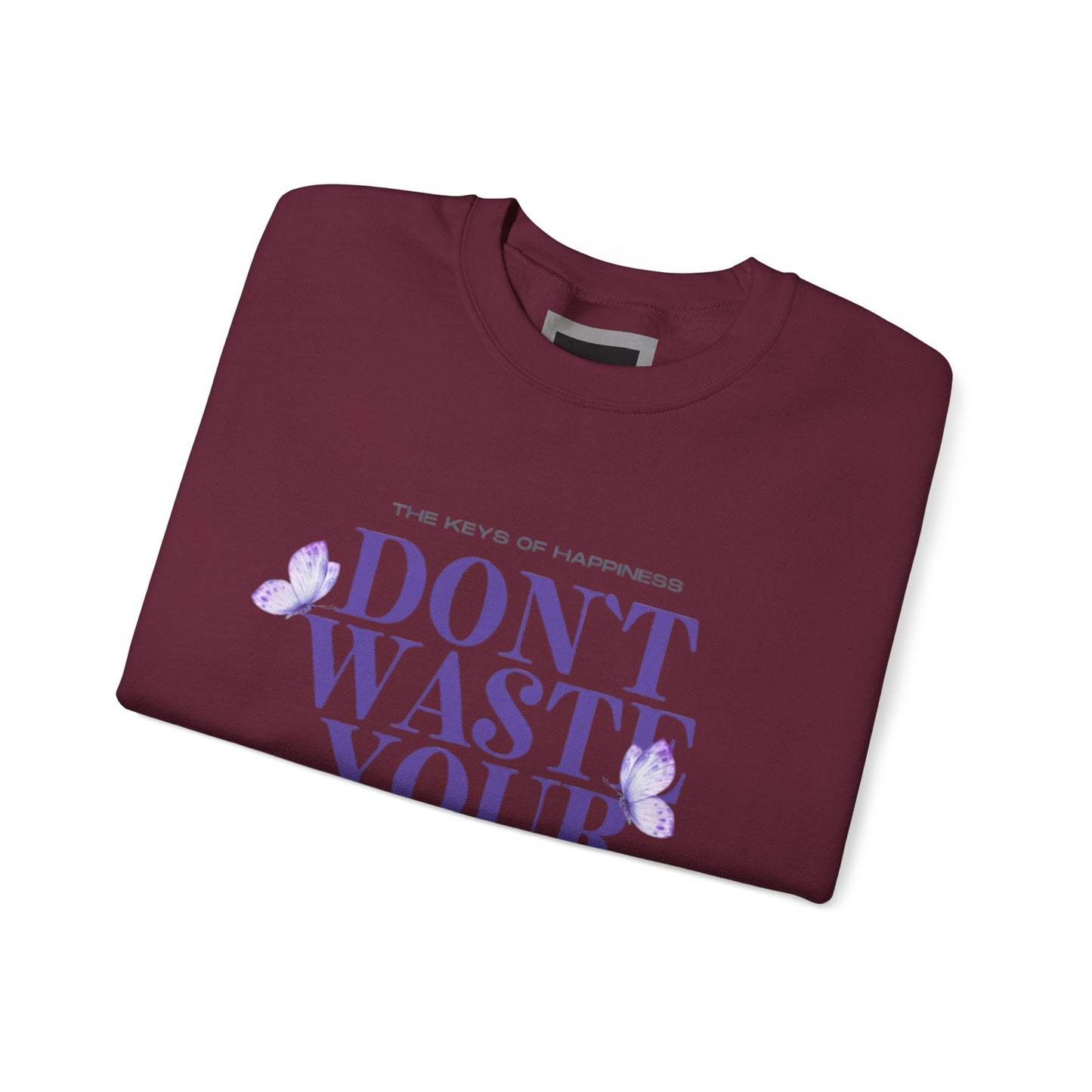 Heavy Blend Crewneck Sweatshirt - "Don't Waste Your Energy" - Positive Vibe, Cozy Gift, Casual Wear, Birthday Gift, Self-Care