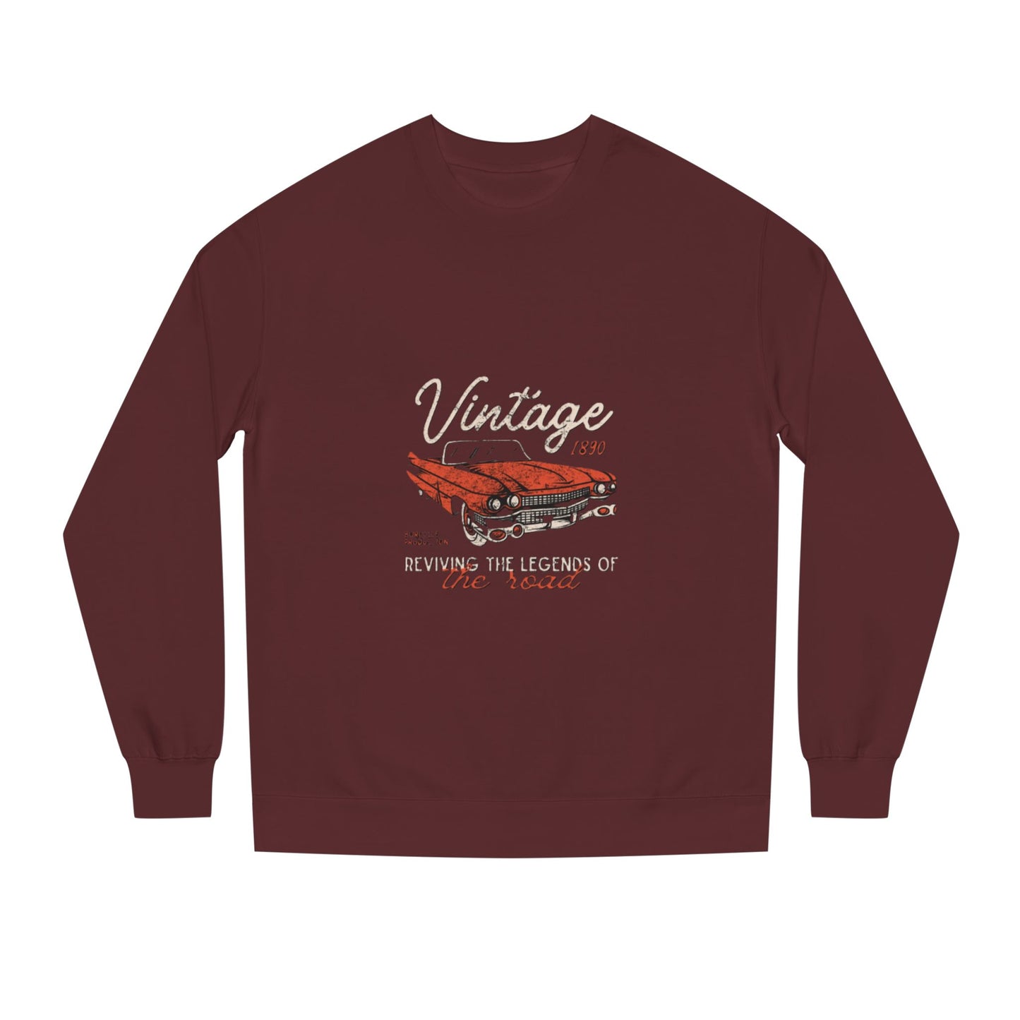 Vintage Car Crew Neck Sweatshirt - Retro Auto Design, Gift for Car Enthusiasts, Classic Car Lover, Vintage Apparel