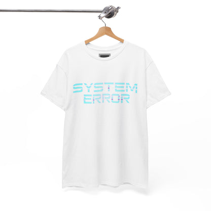 System Error Heavy Cotton Tee, Retro Graphic Shirt, Tech Humor Tee, Casual Everyday Wear, Gift for Geeks, Unique Statement T-Shirt