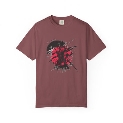 Garment-Dyed Graphic Tee, Artistic Casual Wear for Nature Lovers, Cool Summer Tee, Unique Gift for Art Enthusiasts, Streetwear