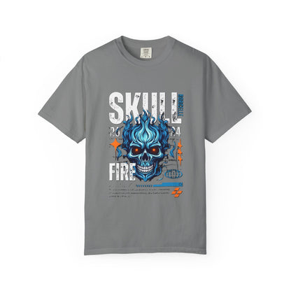 Skull Fire T-Shirt | Edgy Graphic Tee for Casual Wear, Perfect for Halloween, Music Festivals, Gift for Him/Her, Skull Lovers
