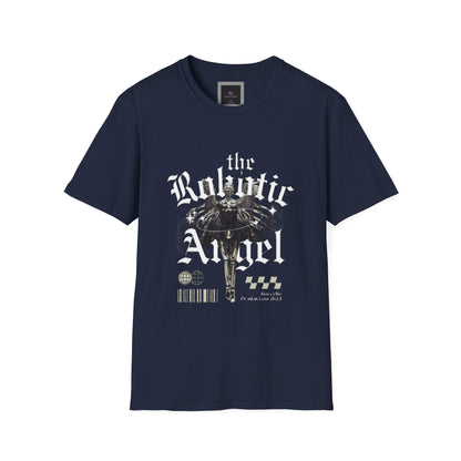 Gothic Graphic Tee | The Robotic Angel | Softstyle T-Shirt | Vintage Streetwear | Art Lover Gift | Casual Outfit Essential