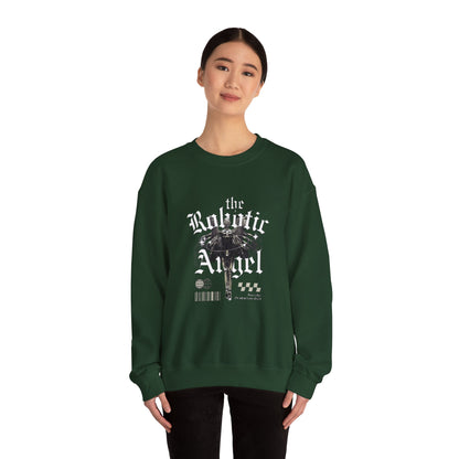 Robotic Angel Sweatshirt, Cozy Crewneck, Unique Graphic Sweatshirt, Perfect Gift, Trendy Streetwear, Perfect for Every Season