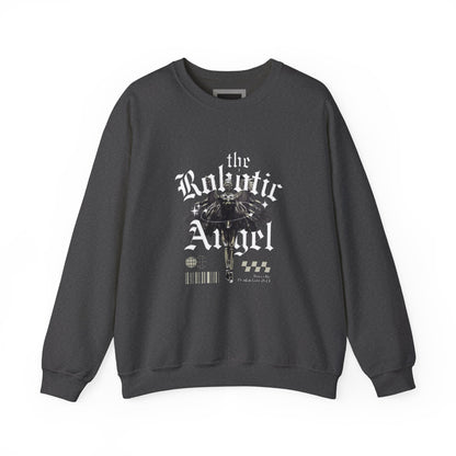 Robotic Angel Sweatshirt, Cozy Crewneck, Unique Graphic Sweatshirt, Perfect Gift, Trendy Streetwear, Perfect for Every Season