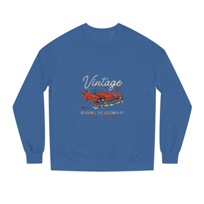 Vintage Car Crew Neck Sweatshirt - Retro Auto Design, Gift for Car Enthusiasts, Classic Car Lover, Vintage Apparel