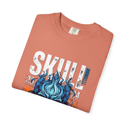 Skull Fire T-Shirt | Edgy Graphic Tee for Casual Wear, Perfect for Halloween, Music Festivals, Gift for Him/Her, Skull Lovers