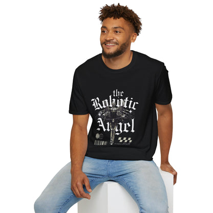 Gothic Graphic Tee | The Robotic Angel | Softstyle T-Shirt | Vintage Streetwear | Art Lover Gift | Casual Outfit Essential