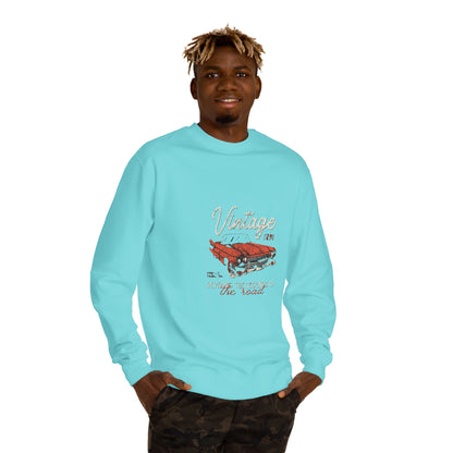 Vintage Car Crew Neck Sweatshirt - Retro Auto Design, Gift for Car Enthusiasts, Classic Car Lover, Vintage Apparel