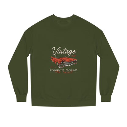 Vintage Car Crew Neck Sweatshirt - Retro Auto Design, Gift for Car Enthusiasts, Classic Car Lover, Vintage Apparel