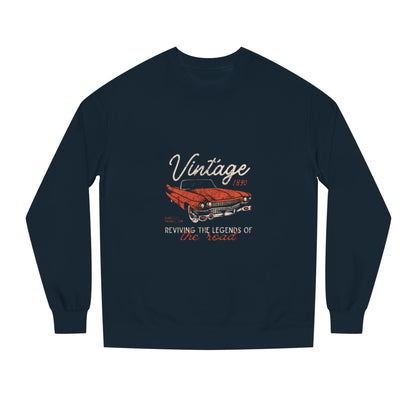 Vintage Car Crew Neck Sweatshirt - Retro Auto Design, Gift for Car Enthusiasts, Classic Car Lover, Vintage Apparel