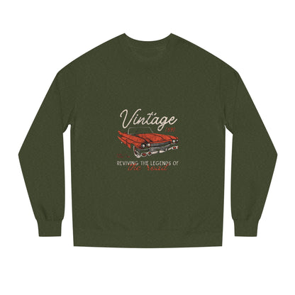 Vintage Car Crew Neck Sweatshirt - Retro Auto Design, Gift for Car Enthusiasts, Classic Car Lover, Vintage Apparel