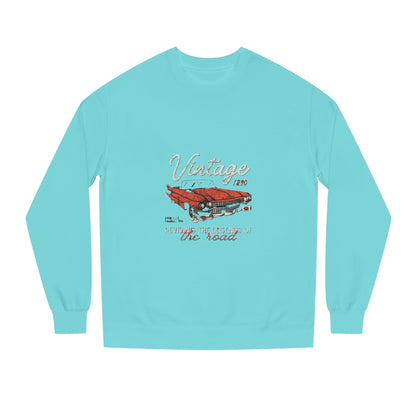 Vintage Car Crew Neck Sweatshirt - Retro Auto Design, Gift for Car Enthusiasts, Classic Car Lover, Vintage Apparel