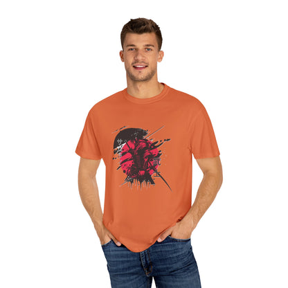 Garment-Dyed Graphic Tee, Artistic Casual Wear for Nature Lovers, Cool Summer Tee, Unique Gift for Art Enthusiasts, Streetwear