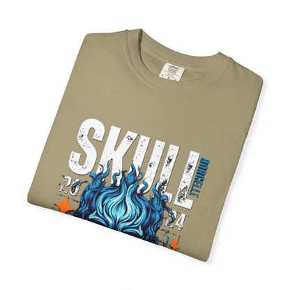 Skull Fire T-Shirt | Edgy Graphic Tee for Casual Wear, Perfect for Halloween, Music Festivals, Gift for Him/Her, Skull Lovers