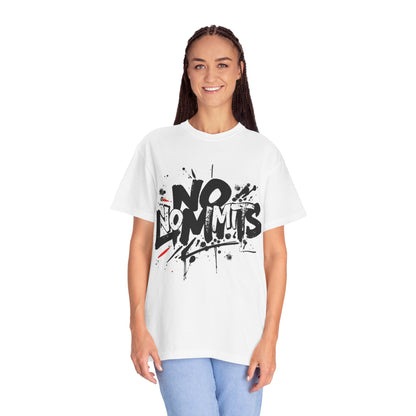 No Limits Garment-Dyed T-Shirt | Bold Graphic Tee for Everyday Wear, Streetwear, Gift for Him/Her, Casual Style