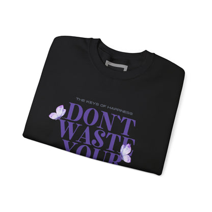 Heavy Blend Crewneck Sweatshirt - "Don't Waste Your Energy" - Positive Vibe, Cozy Gift, Casual Wear, Birthday Gift, Self-Care